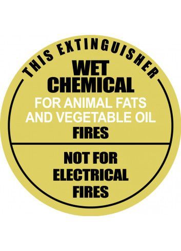 Identification Sign Wet Chemical Metal