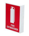 Extinguisher Location Sign Small Right Angle PVC