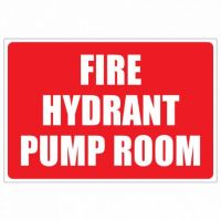 Fire Hydrant Pump Room Sign